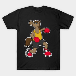 Horse as Boxer with Boxing gloves T-Shirt